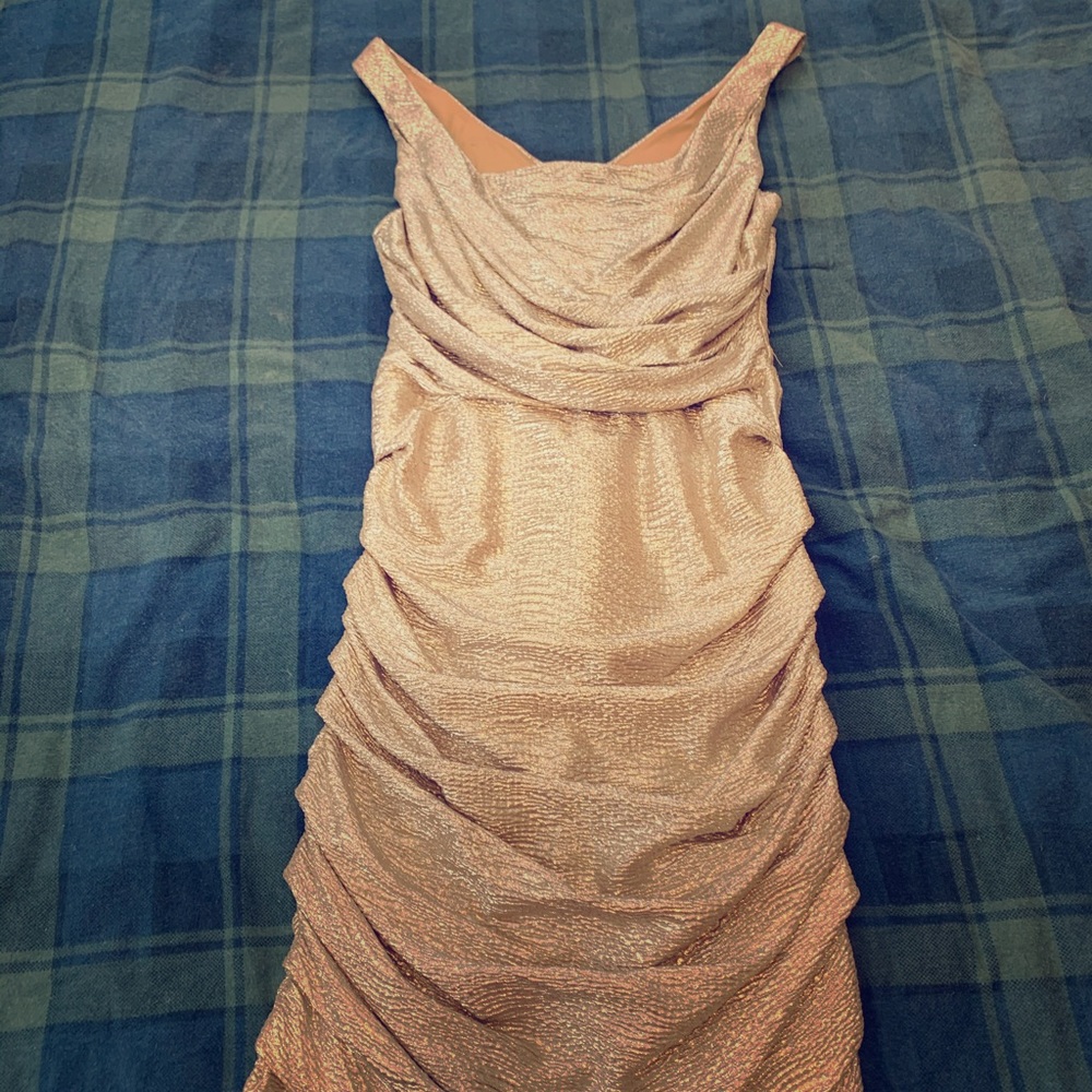 Express Gold Midi Dress